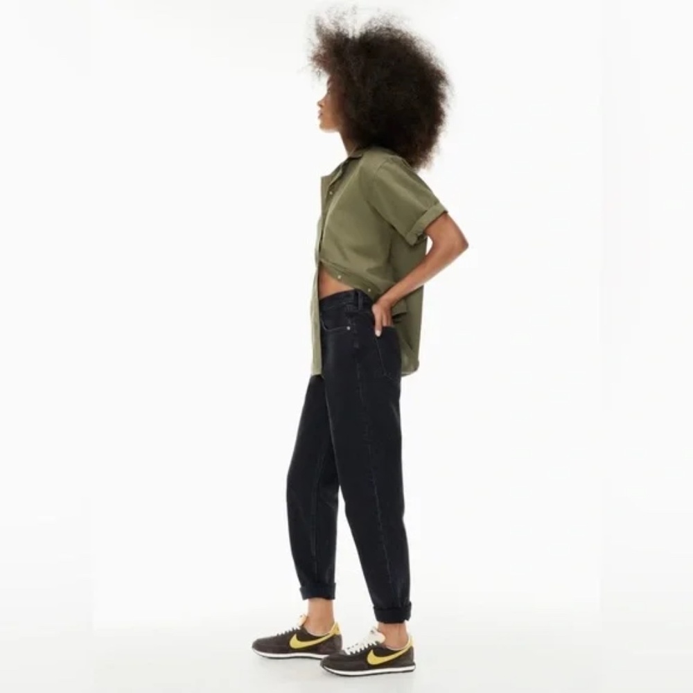 Aritzia Denim Forum Boyfriend High Rise Loose 28L Washed Black Jeans - Sz 24 - Picture 2 of 16